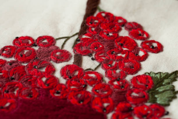 istock Couture embroidery of mountain ash. 1296938773