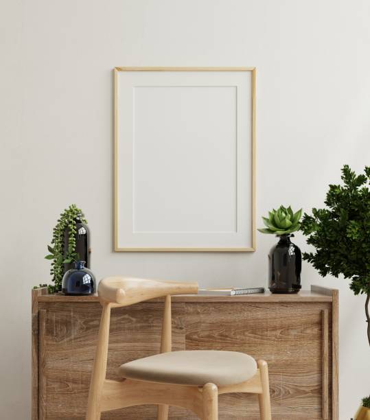 istock Mockup frame in living room interior,Scandinavian style. 1296943263