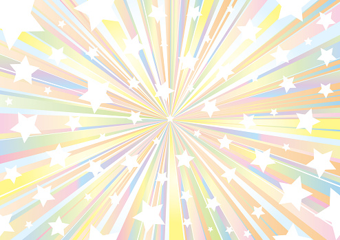 pastel colored effect line and star pattern background