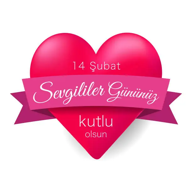 Vector illustration of Sevgililer GÃ¼nÃ¼ Banner