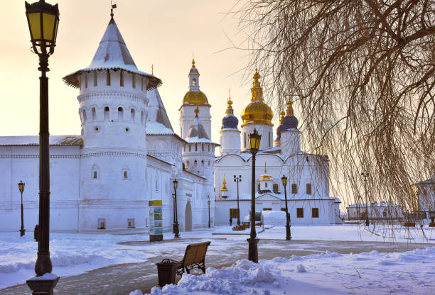 Tobolsk Kremlin on a winter morning