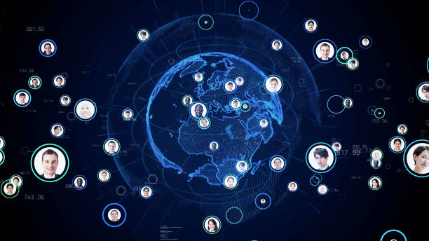 istock Human network concept. Global business. Human resources. 1296968284