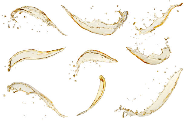 set of beer splashes