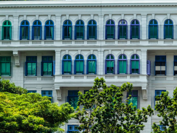 istock Building with colorful windows in Singapore 1296974200