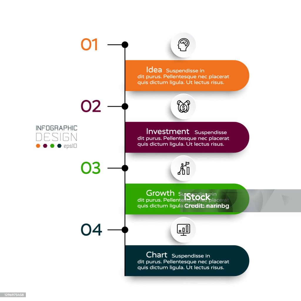 Label Shape Workflow 4 Steps Describing Work Procedures Showing Work ...
