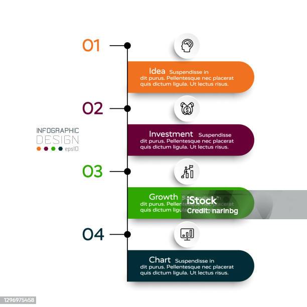 Label Shape Workflow 4 Steps Describing Work Procedures Showing Work ...
