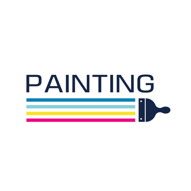 House Painting Logo Design Vector Painting Icon Design Vector house painter stock illustrations