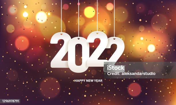 Buon Anno 2022 - Immagini vettoriali stock e altre immagini di Vigilia di Capodanno - Vigilia di Capodanno, 2022, Sfondi
