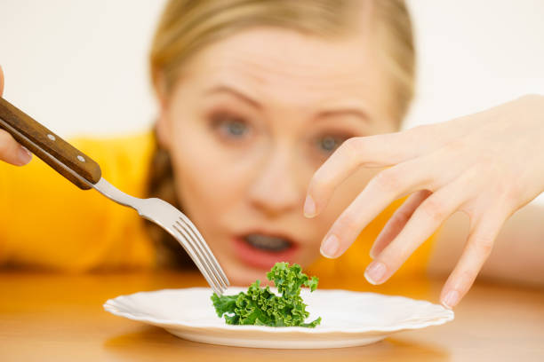 istock Shocked young woman being on diet 1296981333