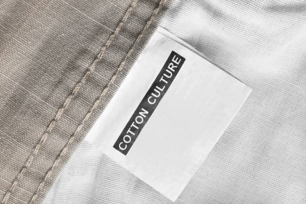 istock Cotton culture clothing label 1296986219