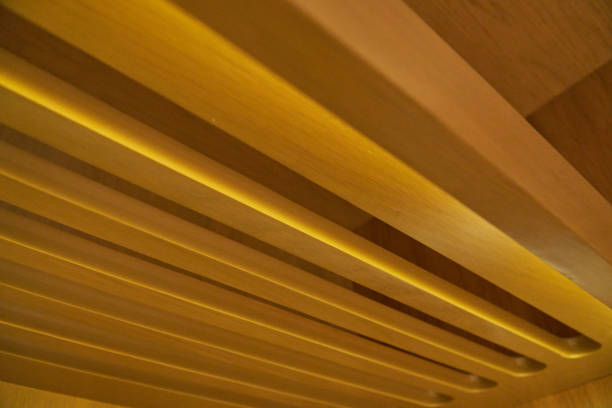 istock Diagonal wood line on cupboard 1296988378