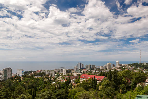 istock Panoramic view of resort town Sochi. 1296993486