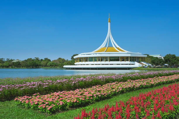 Ratchamangkhala Pavilion in Suan Luang Rama IX Park. Ratchamangkhala Pavilion in Suan Luang Rama IX Park Prawet District, Bangkok, Thailand. thailand king stock pictures, royalty-free photos & images