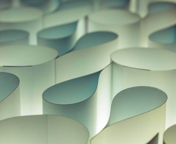 istock Elliptical rolls of white paper 1297014265