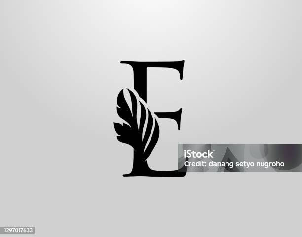 Classic E Letter Design Vector Stock Illustration - Download Image Now ...