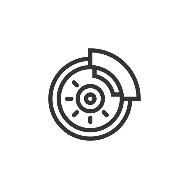 Vector illustration of Disc Brake Line Icon