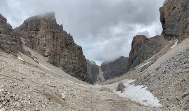 istock Rosengarten group in the Dolomites, a mountain range in northeastern Italy 1297022047