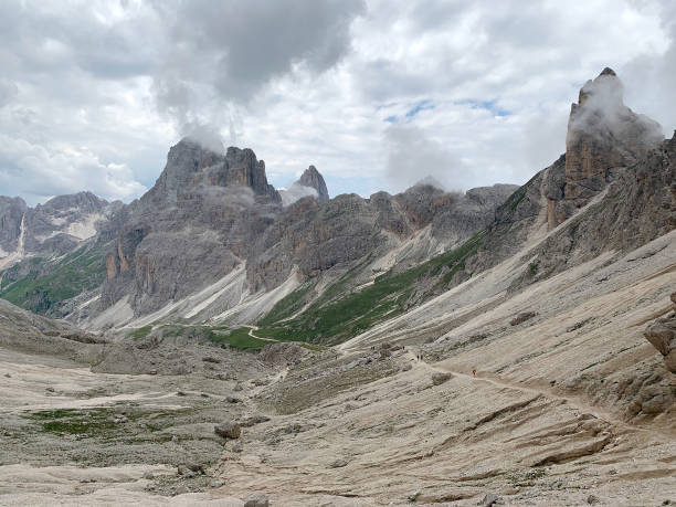 istock Rosengarten group in the Dolomites, a mountain range in northeastern Italy 1297024421