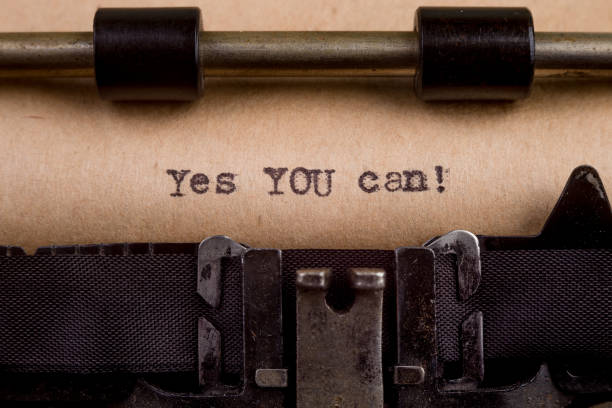 istock typed words on a Vintage Typewriter 1297027287