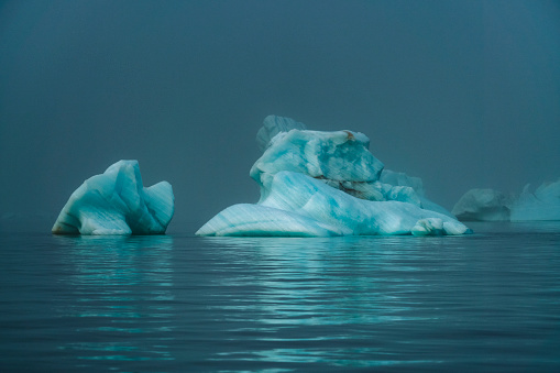 Huge blue iceberg in Kara Sea, Russia