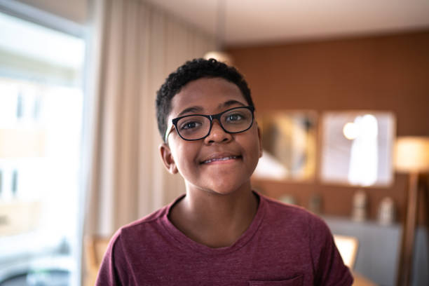 Portrait of a boy at home