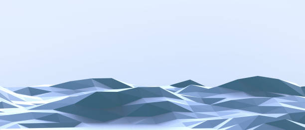 istock Abstract Background and Geometric Mountain Landscape concept with Gradient blue - Green Background,Copy space,design for banner - 3d rendering 1297032393