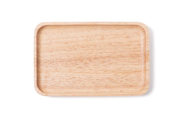 istock Empty wood plate isolated on white background with clipping path 1297032757
