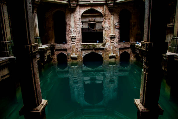 istock Adalaj stepwell on a dark day 1297036902
