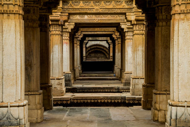 istock Adalaj stepwell on a dark day 1297037015