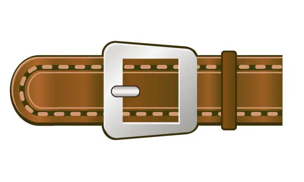 Vector illustration of Belt With Buckle