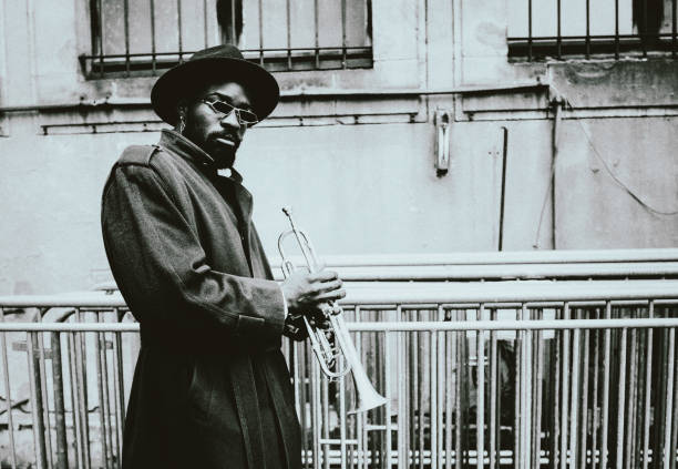jazz legal - trumpet jazz musician men - fotografias e filmes do acervo