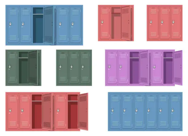 Vector illustration of School locker vector design illustration isolated on white background