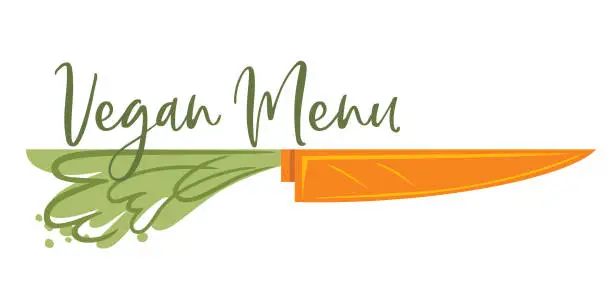 Vector illustration of Vegan Menu Design Element
