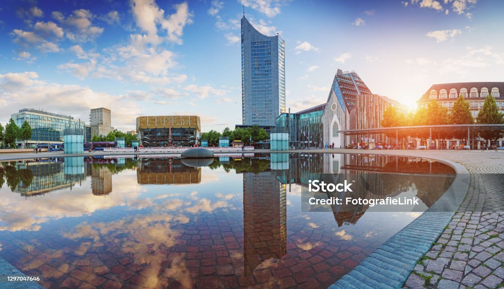 Stadt Leipzig in der Sonne - Deutschland - Lizenzfrei Leipzig Stock-Foto