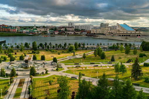 The Millennium Park of Kazan. Aerial view