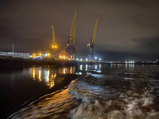 istock Tyne River Industrial Buildings at Night 1297049111