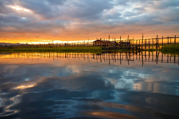 Fisherman village in Inle lake, Shan state, Myanmar