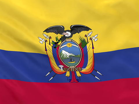 Ecuador flag waving