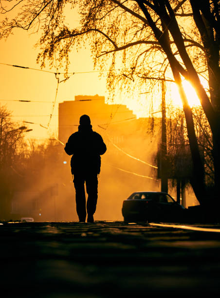istock Lonely man on the street. 1297050485