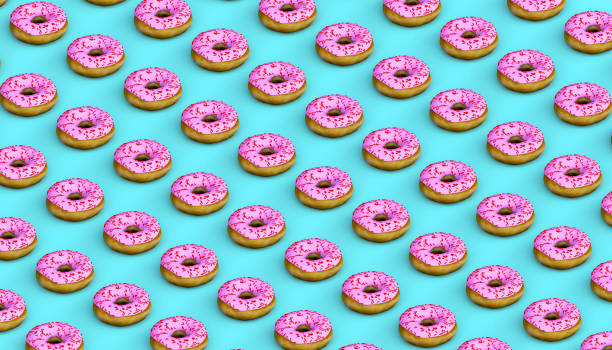 istock Donuts background. Junk food. 3D illustration.  Sweet. 1297056344