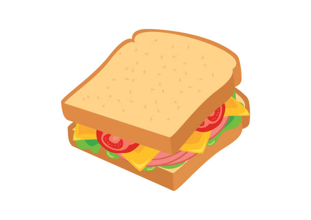 Delicious Sandwich With Ham Cheese And Vegetables Icon Vector Stock  Illustration - Download Image Now - iStock