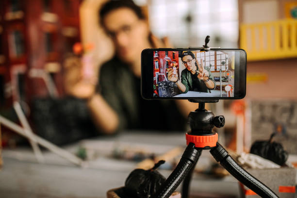 istock Stop motion artist teaching online 1297059423