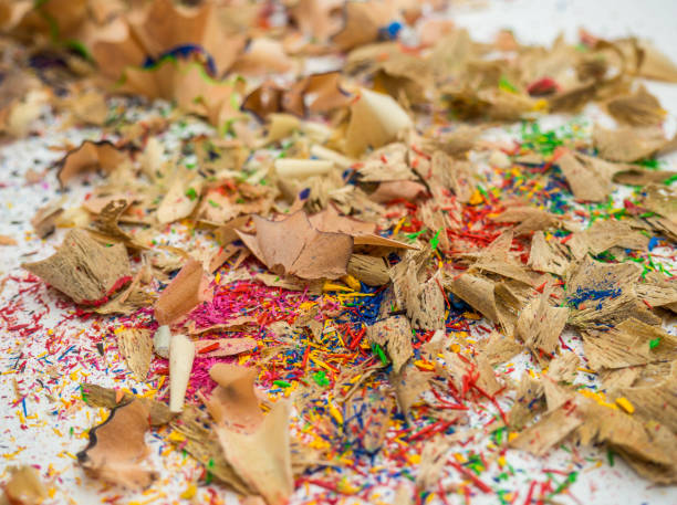 istock Close-up of pencil peels in different colours 1297061288