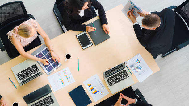 istock Business people group meeting shot from top view 1297064368