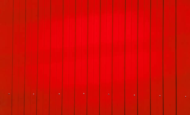 istock red metal fence, striped texture background. banner 1297065787