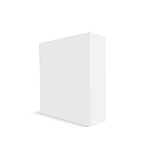puste pionowe pudełko kartonowe. wektor - cardboard box white background paper closed stock illustrations