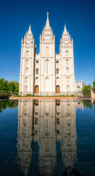 istock Mormon Temple reflected - Salt Lake City 1297077076