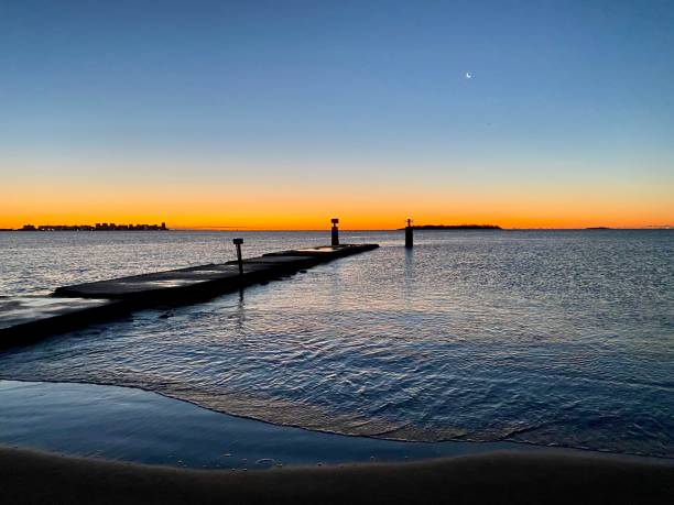 istock Dawn middle beach  Staten Island New York 1297085009