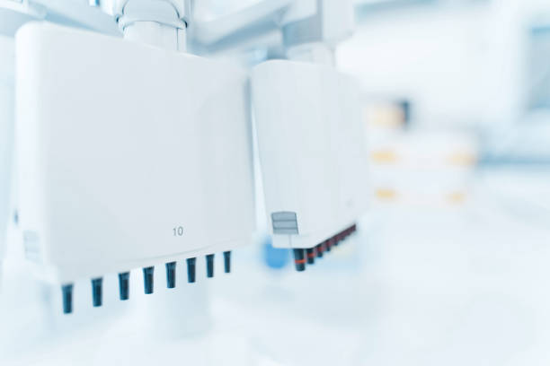 istock abstract laboratory background wit free space for text. web medical and research web banner or border 1297085021