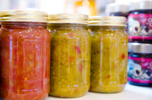 Close-up on homemade tomato ketchup